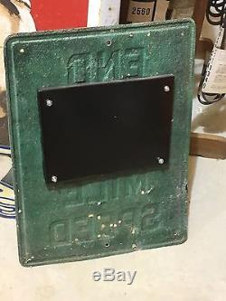 Old Vintage End 35 Mile Speed Mph Sign Cats Eye Glass Marble
