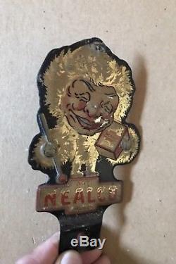 1930's Nealco anti freeze license plate topper petrol oil vintage advertising