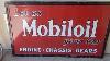 1950 S Mobil Oil Porcelain Oil Service Wall Sign Spuds Garage