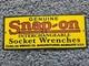 1950's Vintage Snap-on Tools Porcelain Sign Garage Sign Interchangeable Socket