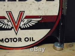 1950's Veedol Motor Oil double sided vintage metal garage sign AC Ford Lotus