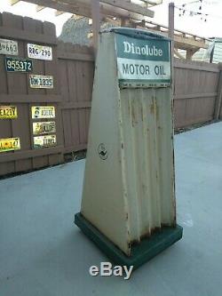 1950's double sided vintage oil can display rack