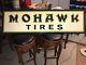 1950s Vintage Nos Original Mohawk Tires Gas Oil Metal Advertising Embossed Sign