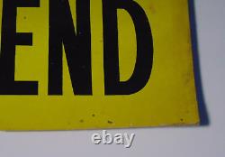 1960s VINTAGE MFA OIL SIGN OIL CAN ADVERTISING SIGN MFA GOLD BOND DOG GRAPHIC