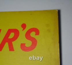 1960s VINTAGE MFA OIL SIGN OIL CAN ADVERTISING SIGN MFA GOLD BOND DOG GRAPHIC