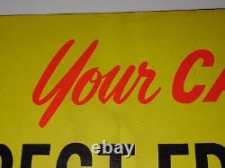 1960s VINTAGE MFA OIL SIGN OIL CAN ADVERTISING SIGN MFA GOLD BOND DOG GRAPHIC