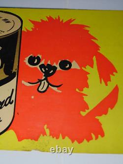 1960s VINTAGE MFA OIL SIGN OIL CAN ADVERTISING SIGN MFA GOLD BOND DOG GRAPHIC