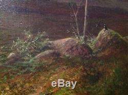 19TH CENTURY Scottish OIL ON CANVAS PAINTING BY PETER DUNBAR 1877
