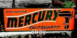 36 Vintage Hand Painted MERCURY OUTBOARD MOTORS Boat Shop Sign Fishing Gas Oil