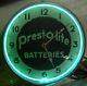 Amazing Original Vintage Lackner Neon Clock Prest-o Lite-batteries Gas Oil Sign