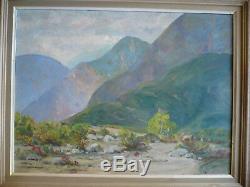 ANNA SIMMONS, LISTED CALIFORNIA PLEIN AIR IMPRESSIONIST Vintage DESERT OIL CALIF