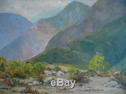 ANNA SIMMONS, LISTED CALIFORNIA PLEIN AIR IMPRESSIONIST Vintage DESERT OIL CALIF