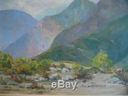 ANNA SIMMONS, LISTED CALIFORNIA PLEIN AIR IMPRESSIONIST Vintage DESERT OIL CALIF