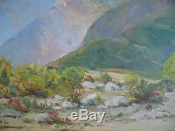 ANNA SIMMONS, LISTED CALIFORNIA PLEIN AIR IMPRESSIONIST Vintage DESERT OIL CALIF