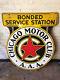 Authentic Large Vintage Chicago Motor Club Aaa Battery Gas Oil Metal Sign