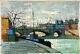 A. Gualtieri Signed Vintage Mid Century 1950's-60's Painting French Cityscape