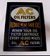 Ac Oil Filters Vintage Sign Wow! Rarely Seen, Nice Gm Chev Delco Embossed Gmc