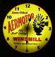 Aerometer Self Oiling Windmill Vintage Advertising New Wall Clock 14 Light Sign