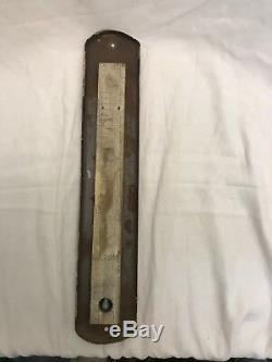 Antique Shell Oil Gas Station Thermometer Sign Working Vintage 1940s