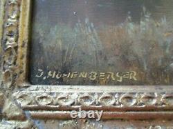 Antique Small Gem Impressionist Painting Landscape Vintage Country Home Signed