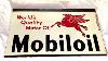 Antique Vid 3 Shipping Antique Signs From A Vintage Camper Van Mobiloil Pegasus Sign Rare L K