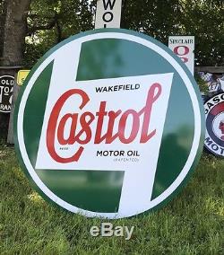 Antique Vintage Old Style Castrol Motor Oil Sign. 36! WOW