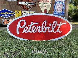 Antique Vintage Old Style Peterbilt Semi Truck Sign