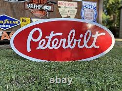 Antique Vintage Old Style Peterbilt Semi Truck Sign