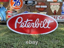 Antique Vintage Old Style Peterbilt Semi Truck Sign