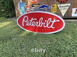 Antique Vintage Old Style Peterbilt Semi Truck Sign
