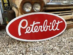 Antique Vintage Old Style Peterbilt Semi Truck Sign