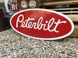 Antique Vintage Old Style Peterbilt Semi Truck Sign