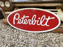 Antique Vintage Old Style Peterbilt Semi Truck Sign