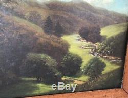 Antique Vintage Signed G. A. California Landscape Plein Air Oil Painting