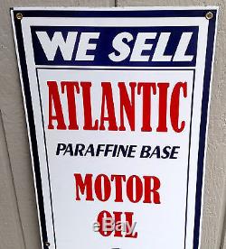 Atlantic Motor Oil Airplane Aviation VC Gas Oil Vintage Concepts Porcelain Sign