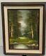 Beautiful Vintage Framed Oil Painting Of Tree Landscape & Pond Signed By Artist