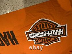 Big Vintage Harley Davidson Motorcycle Dealership Gas Oil 17 Fabric Banner Sign