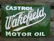 Castrol Porcelain Sign Advertising Vintage Gas 24 Usa Wakefield Motor Oil Pump