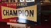 Champion Spark Plug S Vintage Tin Sign