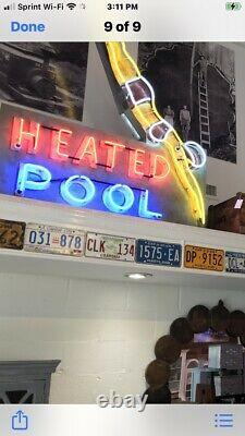 Diving Girl Neon Heated Pool Sign Original Vintage Collector Gas Oil