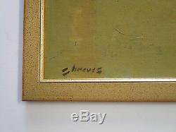 Don Shreves Painting Abstract Expressionism Modernism 1960's Street Scene Vntg