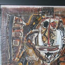 Ebrin Adingra Painting Abstract Modernism Expressionism Cubism Vintage Paris