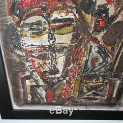 Ebrin Adingra Painting Abstract Modernism Expressionism Cubism Vintage Paris