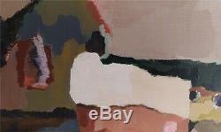 Elly Passer, Original, Signed, Vintage Mid Century Oil Painting abstract, framed