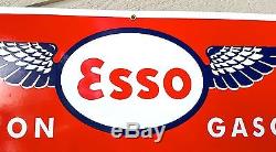 Esso Aviation Airplane Aircraft Humble Gas Oil Porcelain Sign Vintage ConceptsVC