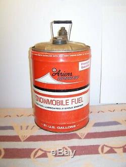 Ex! Vintage Ariens Arrow Snowmobile Fuel Gas Can Premium Gas Oil MIX Brillion Wi