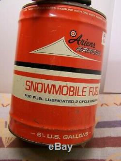 Ex! Vintage Ariens Arrow Snowmobile Fuel Gas Can Premium Gas Oil MIX Brillion Wi