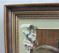 Fine Vintage French TROMPE L'OEIL Oil Painting, signed CHARPENTIER c. 1950