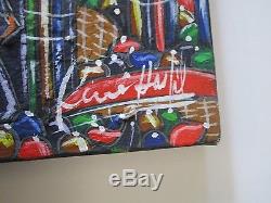 Finest Rene Haspil Haitian Painting Abstract Expressionism Vintage Signed 30'