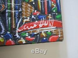 Finest Rene Haspil Haitian Painting Abstract Expressionism Vintage Signed 30'